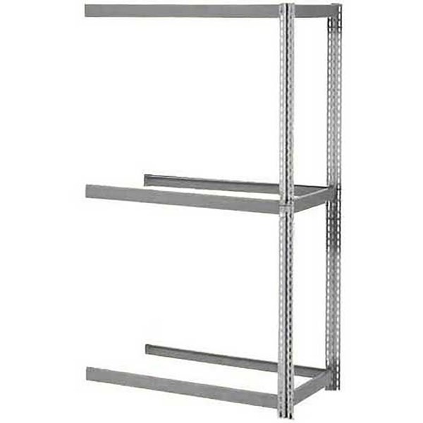 Global Industrial Expandable Add-On Rack 96x24x84, 3 Levels No Deck 800 Lb. Cap Per Level, GRY B2297114